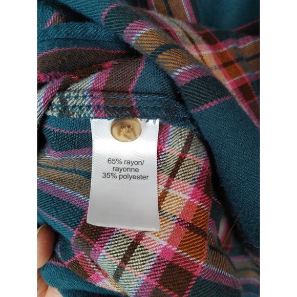 Maurice's Plaid Lot Of 2 Button Up Long Sleeve Shirts Women's XL Western Cowgirl - Picture 10 of 10